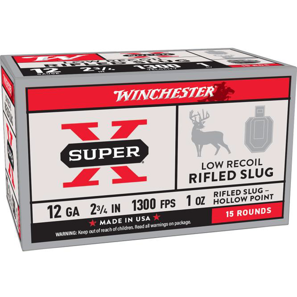 chester Super X Low Recoil Rifled Slugs 12 Ga. 2 3/4 In. 1 Oz. 15 Rd. Ammo