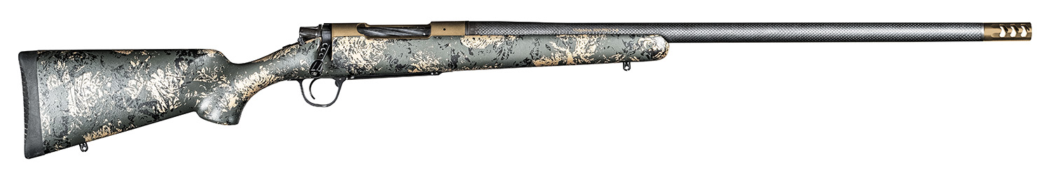 Christensen Arms 8010619200 Ridgeline FFT 7mm-08 Rem 4+1 20" Carbon Fiber/Threaded Barrel, Burnt Bronze Cerakote, Green with Black/Tan Accents Stock