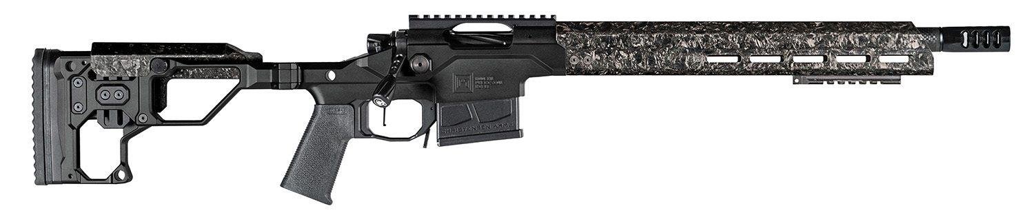 Christensen Arms 8010300100 Modern Precision 308 Win 5+1 16" Threaded Carbon Fiber Barrel, Black Nitride Finish, Black Anodized with Folding Stock, Polymer Grip