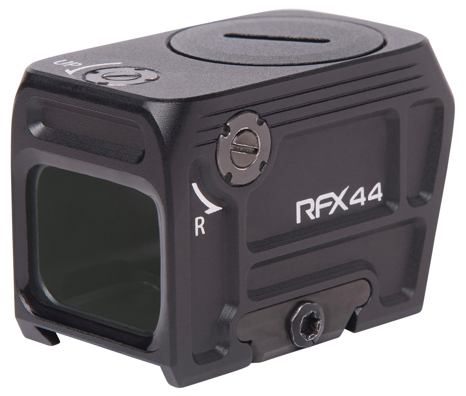 Viridian 9810112 RFX44 Black Anodized 1 x 21 mm x 16.5 mm 5 MOA Green Dot ACRO Footprint/Picatinny Low Mount