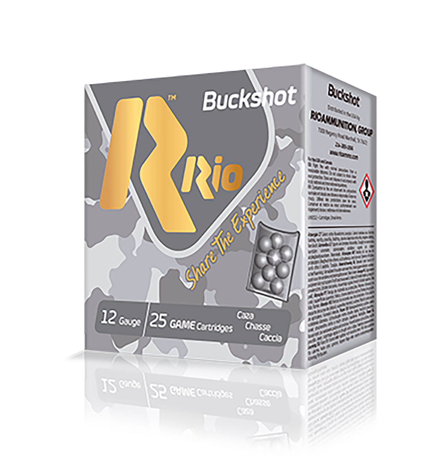  Ammunition RB122725 Royal Buck 12Gauge 2.75 4Buck Shot 25 Per Box/10 Case Ammo