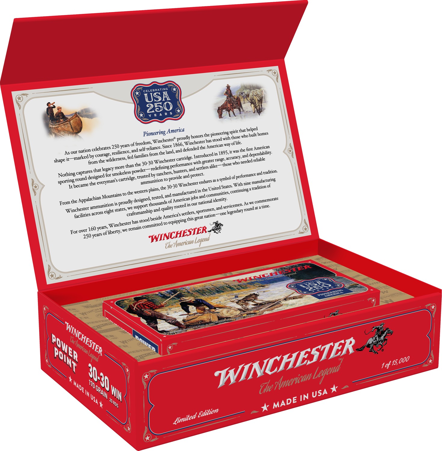 Winchester Ammo X3030250 USA 250th Commemorative Box Series 30-30Win 170gr Power Point 20 Per Box/6 Case chester X3030250 USA 250th Commemorative Box Series 30-30Win 170gr Power Point 20 Per Box/6 Case Ammo