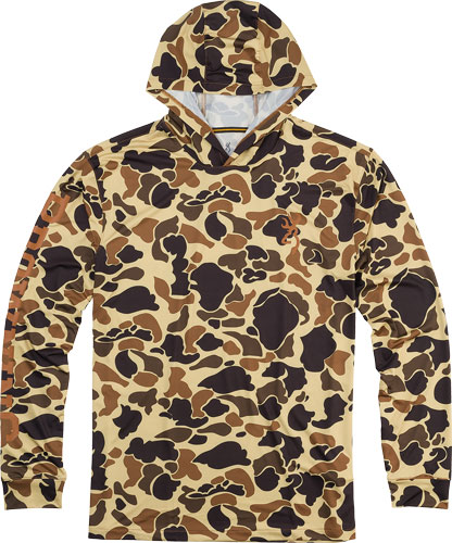 BROWNING HOODED L-SLEEVE TECH - T-SHIRT VINTAGE TAN LG