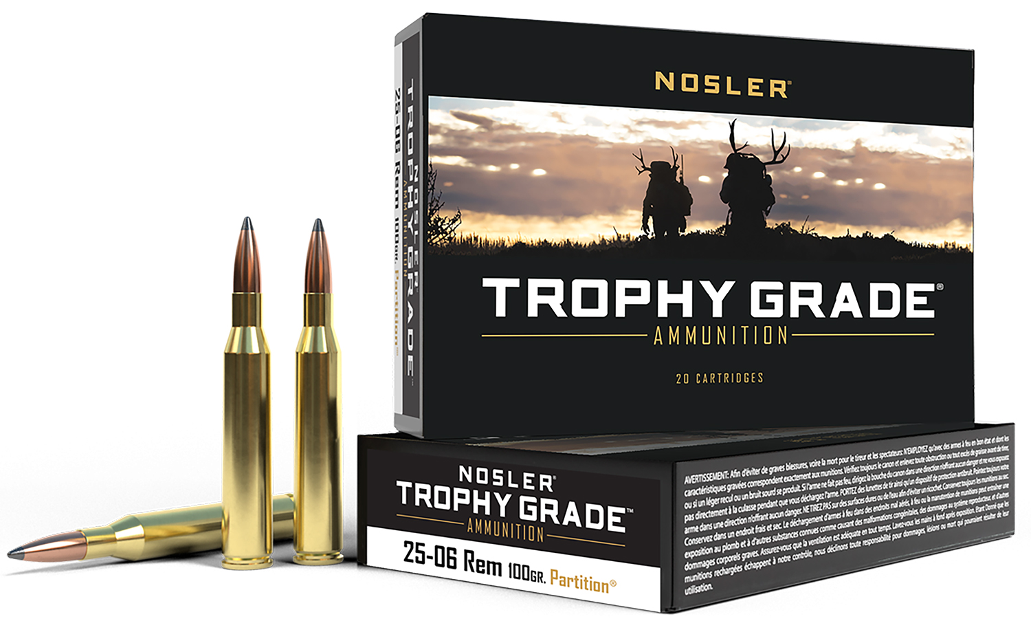 Nosler 60005 Trophy Grade 25-06Rem 100gr Nosler Spitzer Partition 20 Per Box/10 Case ler 60005 Trophy Grade 25-06Rem 100gr Nosler Spitzer Partition 20 Per Box/10 Case Ammo