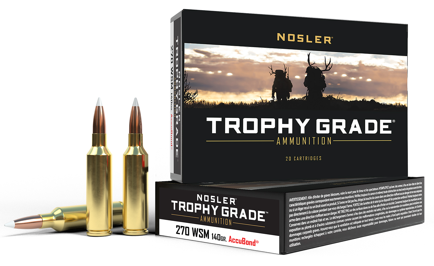 ler 60030 Trophy Grade 270WSM 140gr Nosler AccuBond 20 Per Box/10 Case Ammo