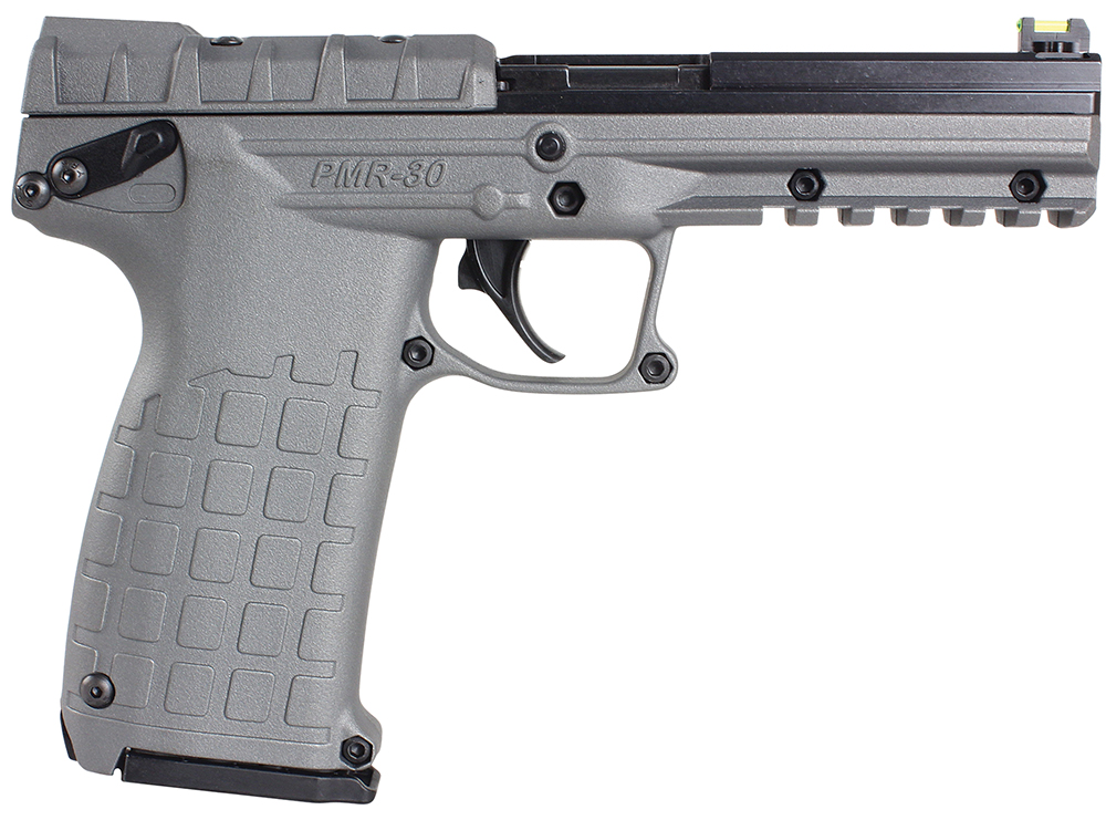 Kel-Tec PMR30TACGY PMR30 22 WMR 30+1 4.30" Fluted Steel Barrel, Black/Gray Serrated Slide, Gray Polymer Frame w/Picatinny Accessory Rail, Gray Textured Polymer Grip