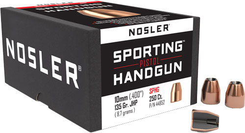 NOSLER BULLETS 10MM .400 - 135GR JHP 250CT