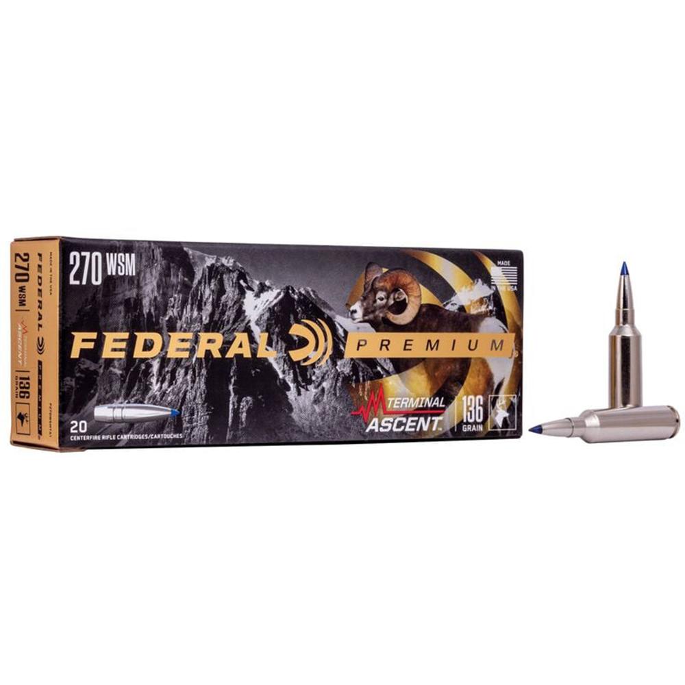 eral Terminal Ascent Rifle Ammunition .270 WSM 136 Gr 3240 Fps 20/ct Ammo