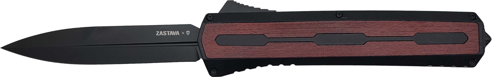 Zastava A7 OTF Knife - Serbian Red Wood | S35VN Dagger Blade
